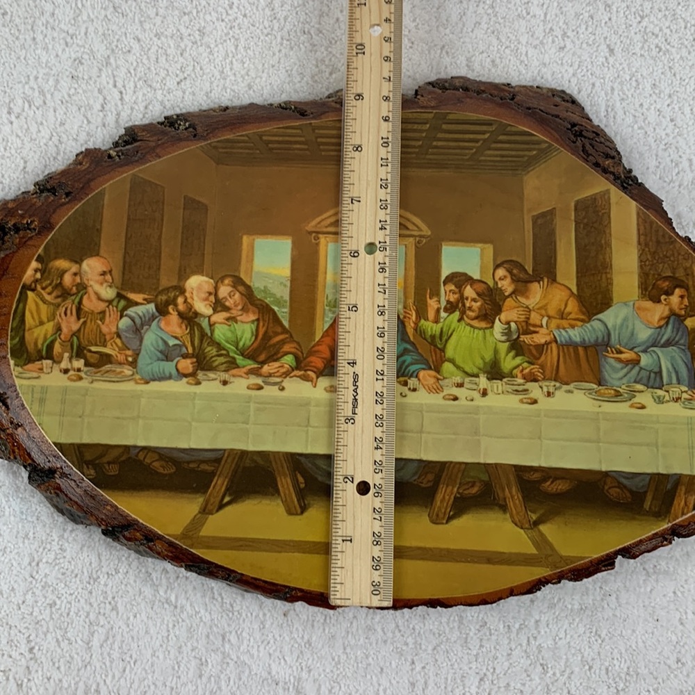 Last supper real wood wall art - Picture 9 of 11